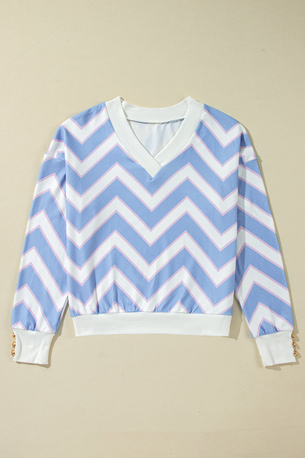Whitney Striped Print Oversized Top
