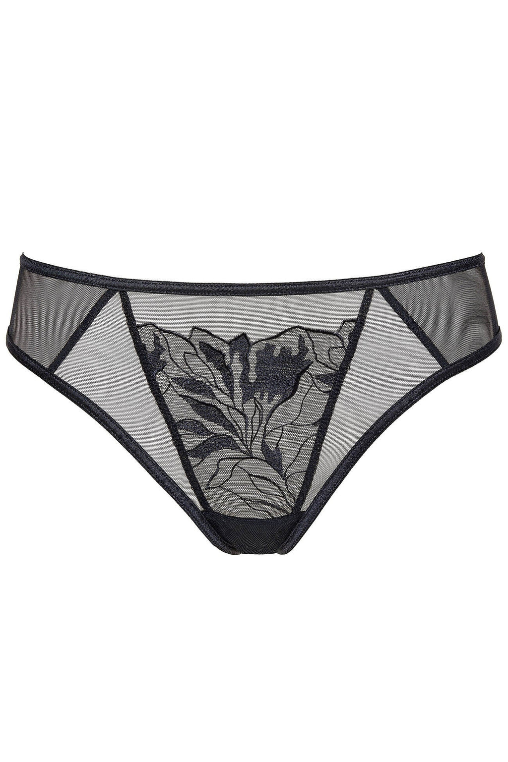 Sheer Mesh Thong Panty Gorteks Coco Black