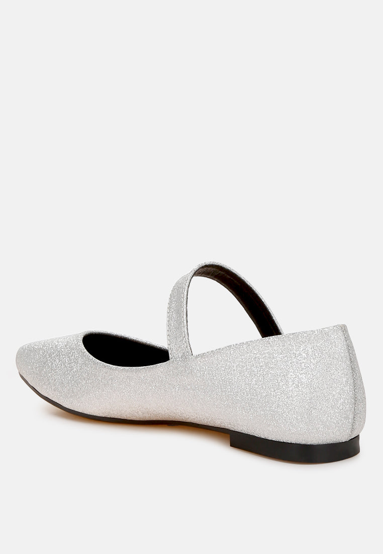 Herma Glitter Pin Buckle Ballerinas