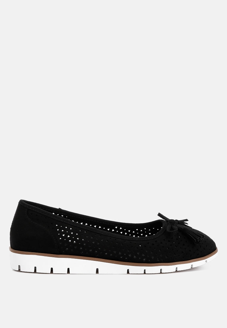 Pacer Perforated Leather Ballerinas