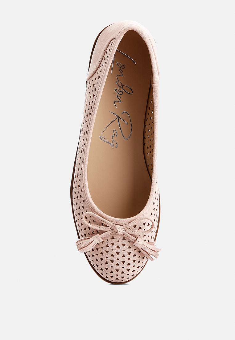 Pacer Perforated Leather Ballerinas