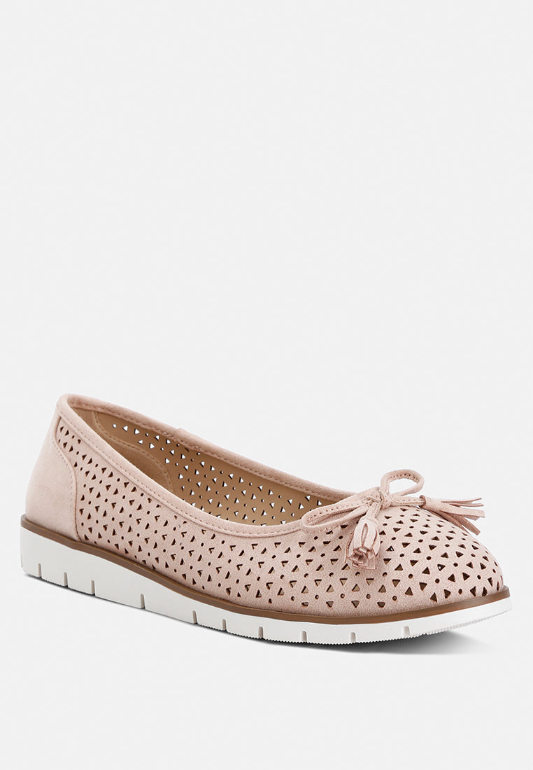 Pacer Perforated Leather Ballerinas