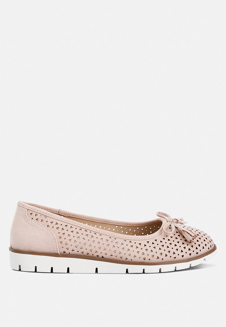 Pacer Perforated Leather Ballerinas