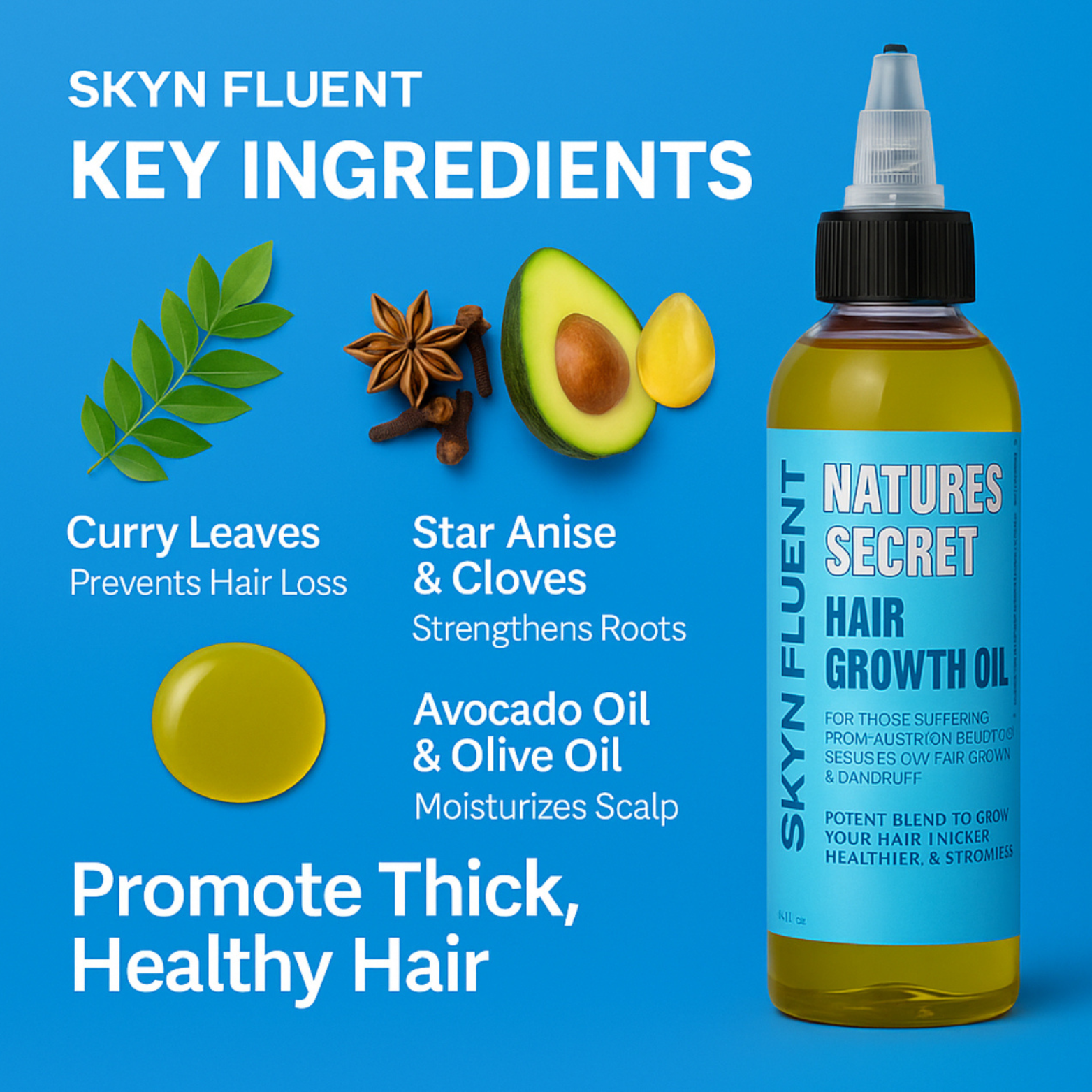 Nature’s Secret Hair Growth Oil | Strengthen, Nourish & Protect